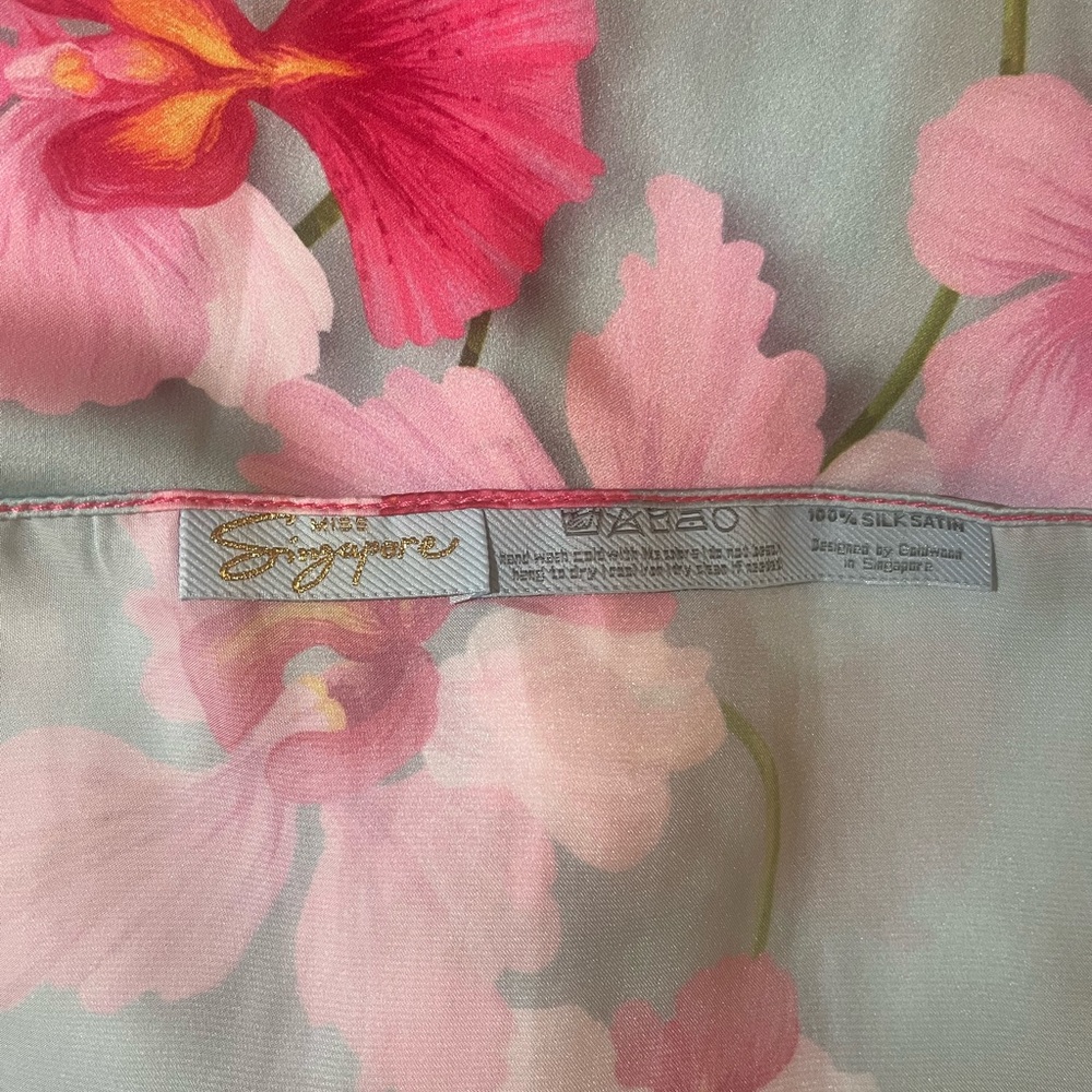 Floral Silk Satin Scarf